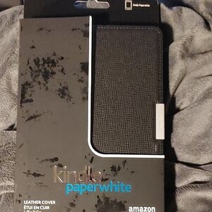 Amazon Kindle Paperwhite Black Leather Case